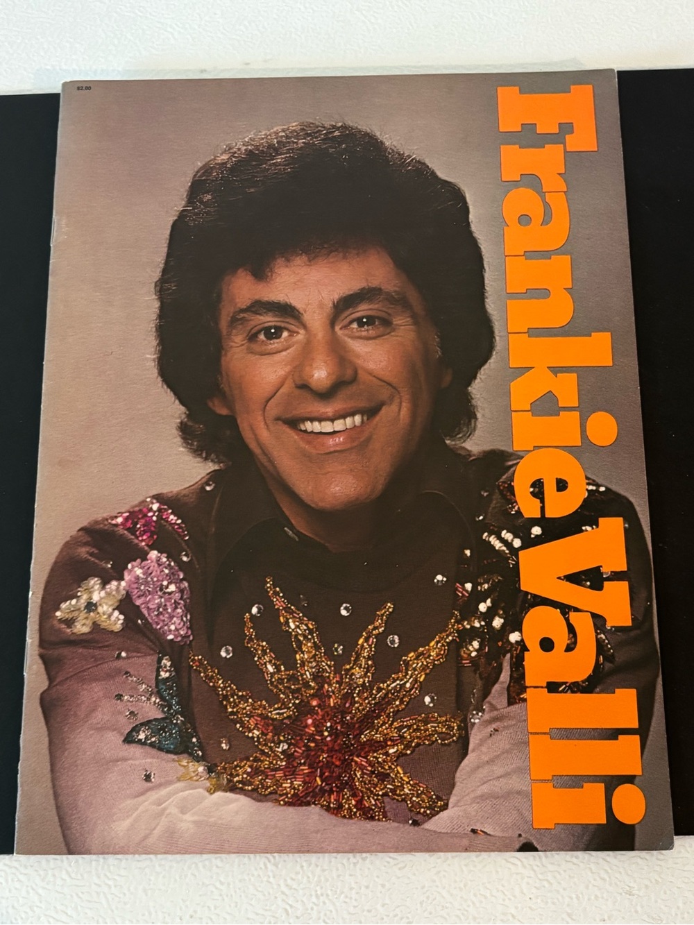Frankie Valli Brochure Cover - Brown & Orange